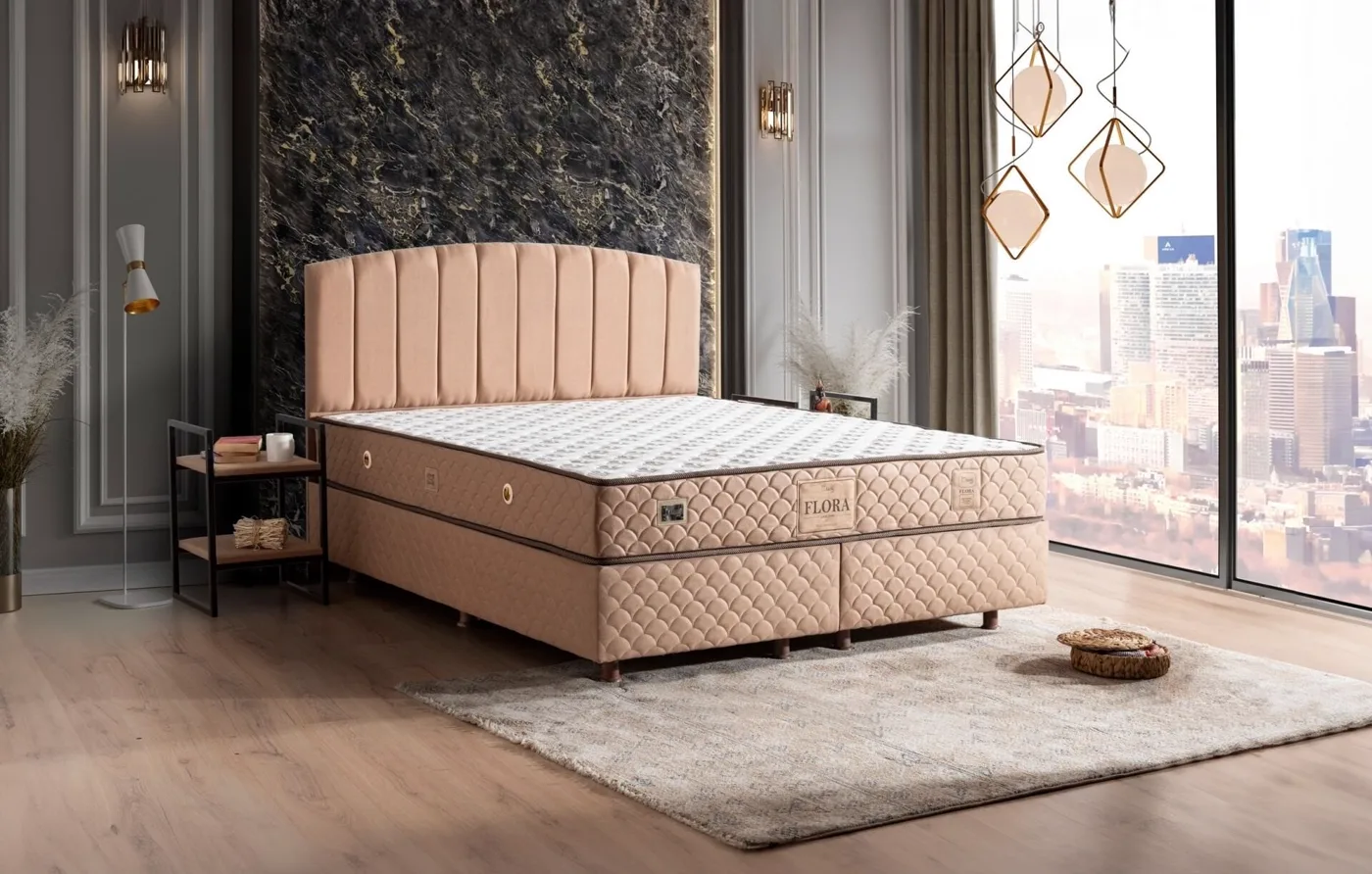 Flora 90x190 Single Mattress, Divan Base & Headboard Set MBL1015