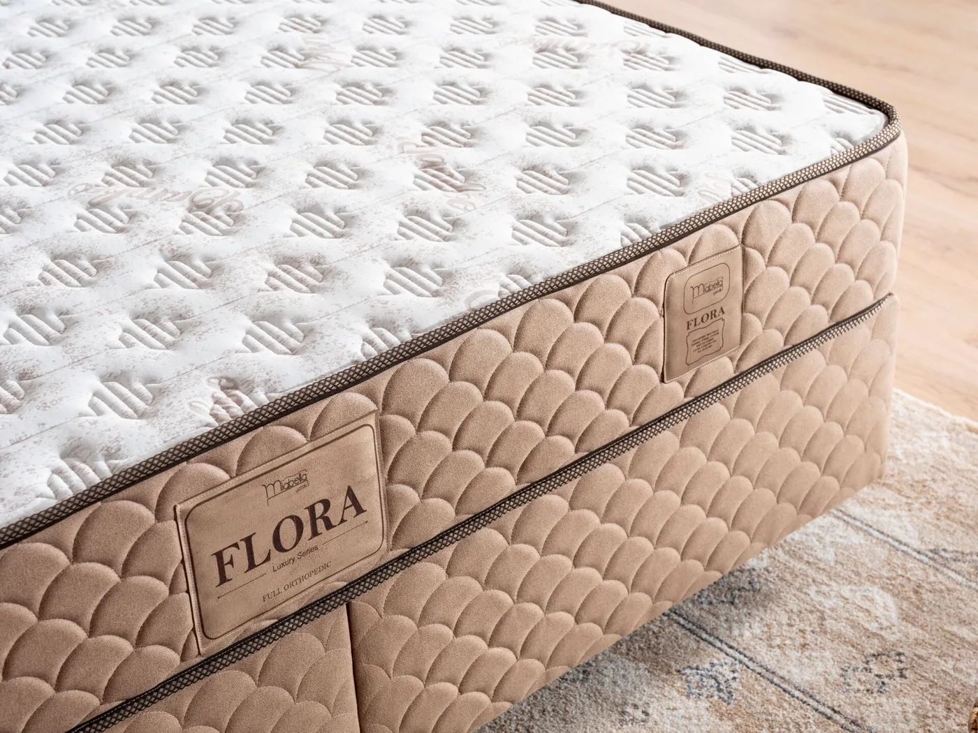 Flora 90x190 Single Mattress, Divan Base & Headboard Set MBL1015