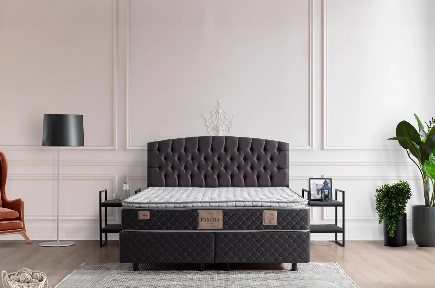 Pamira 140x200 Double Mattress, Divan Base & Headboard Set MBL1014