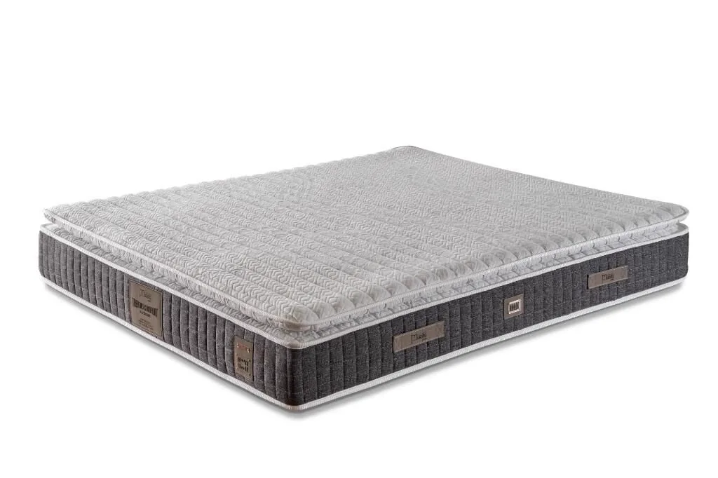 Stone 150x200 Double Mattress, Divan Base & Headboard Set MBL1011