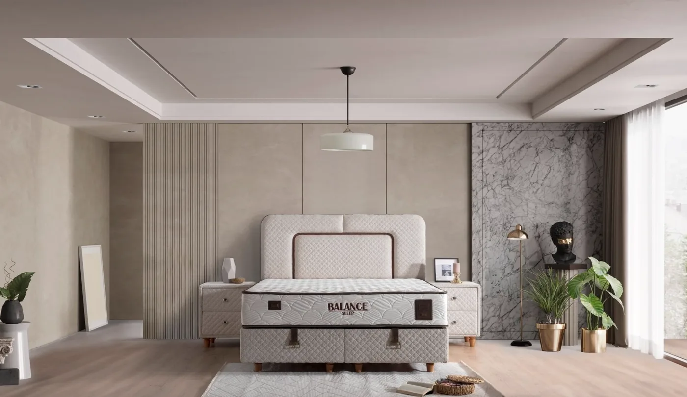 Balance 150x200 Double Mattress, Divan Base & Headboard Set MBL1002