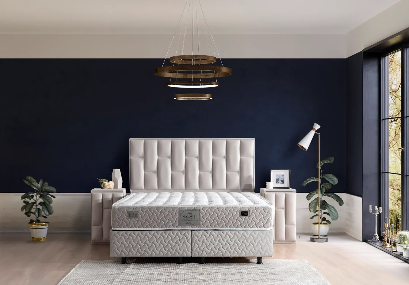 Malaga 90x190 Single Mattress, Divan Base & Headboard Set MBL1013