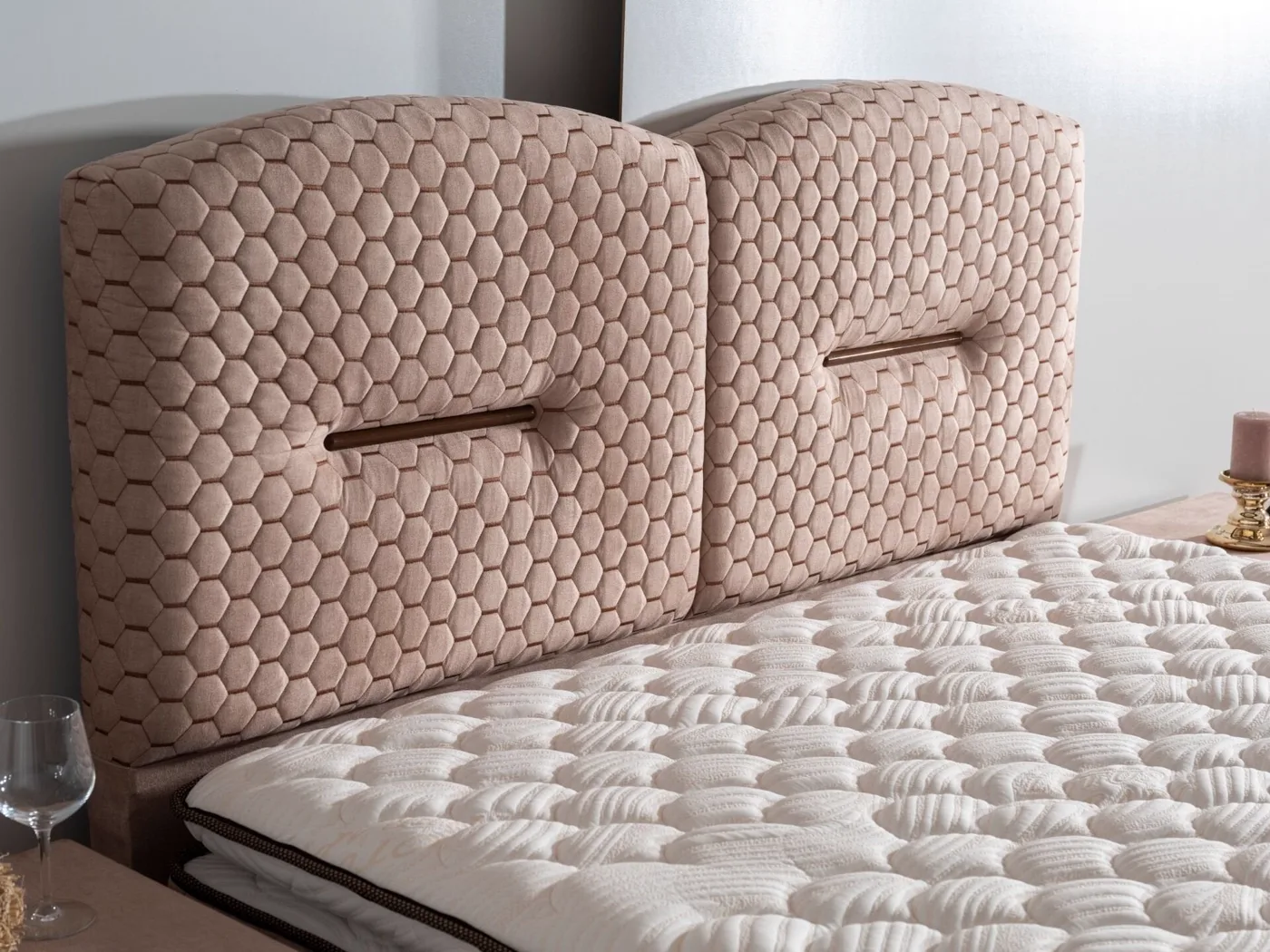 Lotus 140x200 Double Mattress, Divan Base & Headboard Set MBL1006