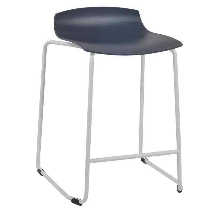 X-treme Sled Pro Anthracite - White Bar Stool PPT1654