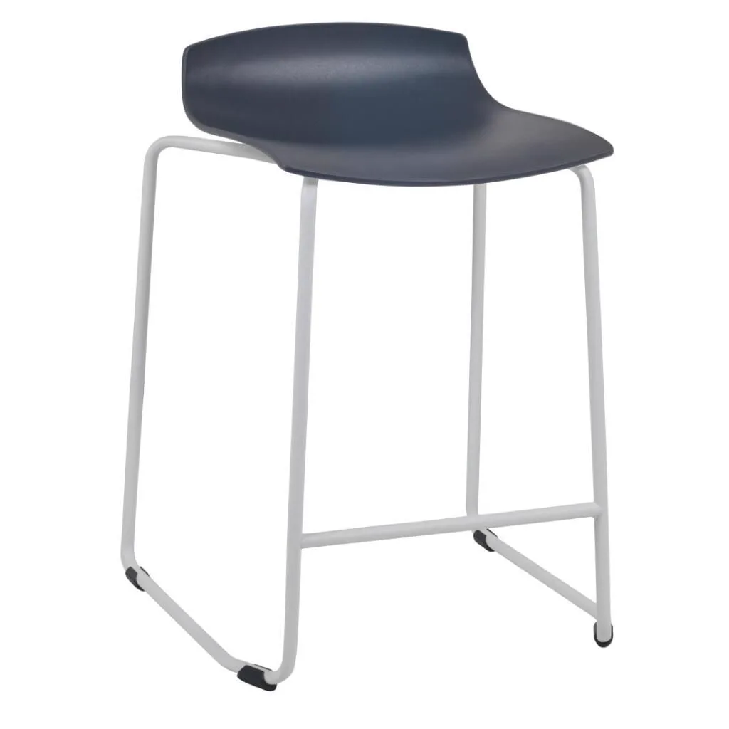 X-treme Sled Pro Anthracite - White Bar Stool PPT1654