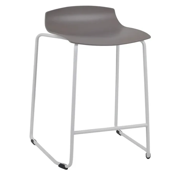 X-treme Sled Pro Ash Brown - White Bar Stool PPT1646