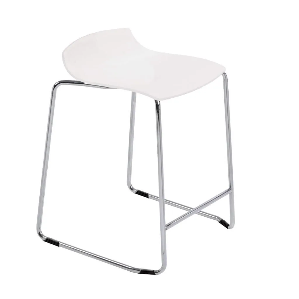 X-treme Sled Clear Transparent - Chrome-Plated Bar Stool PPT1637