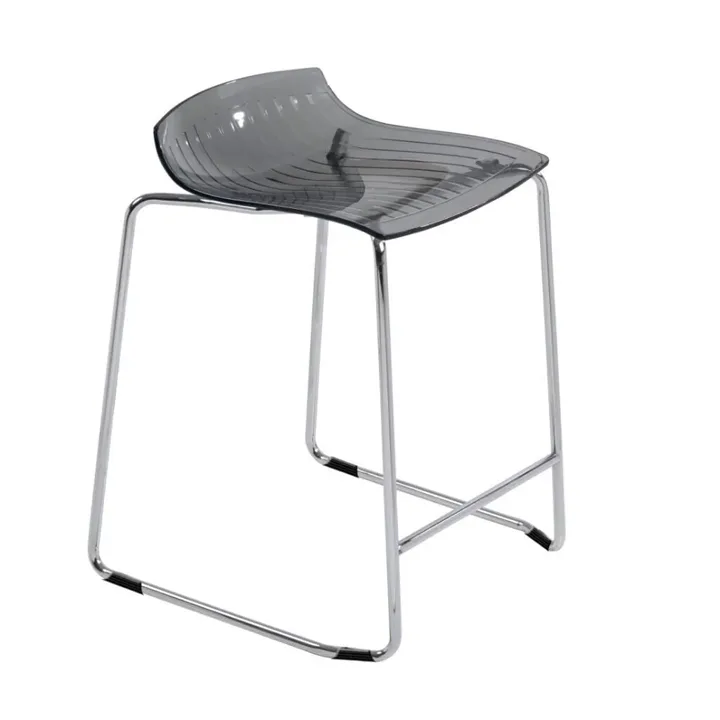 X-treme Sled Smoke Transparent - Chrome-Plated Bar Stool PPT1636