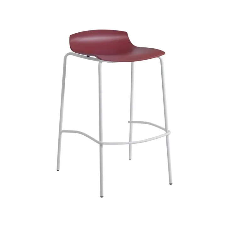 X-treme BSS Pro Dark Red - White Bar Stool PPT1627