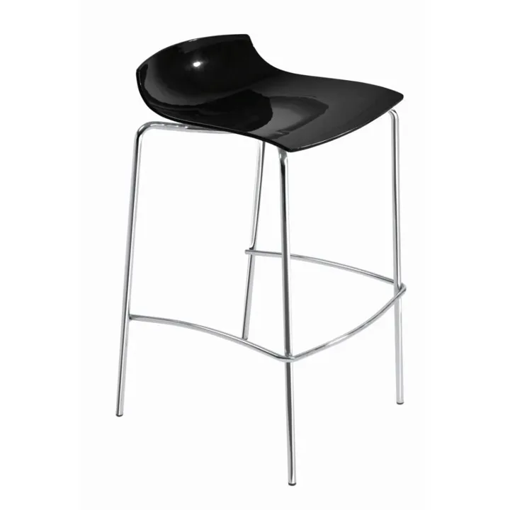 X-treme BSS Solid Black - Chrome-Plated Bar Stool PPT1604