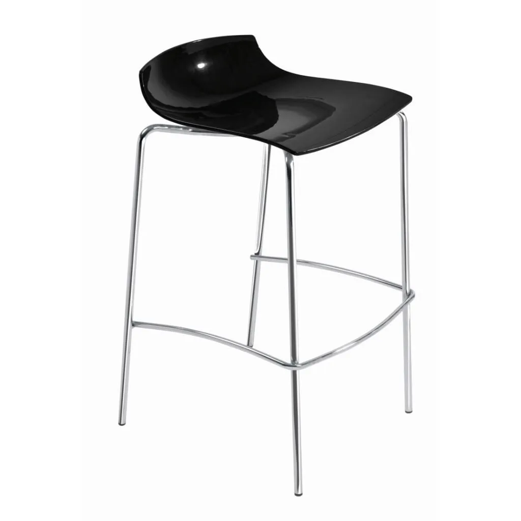 X-treme BSS Solid Black - Chrome-Plated Bar Stool PPT1604