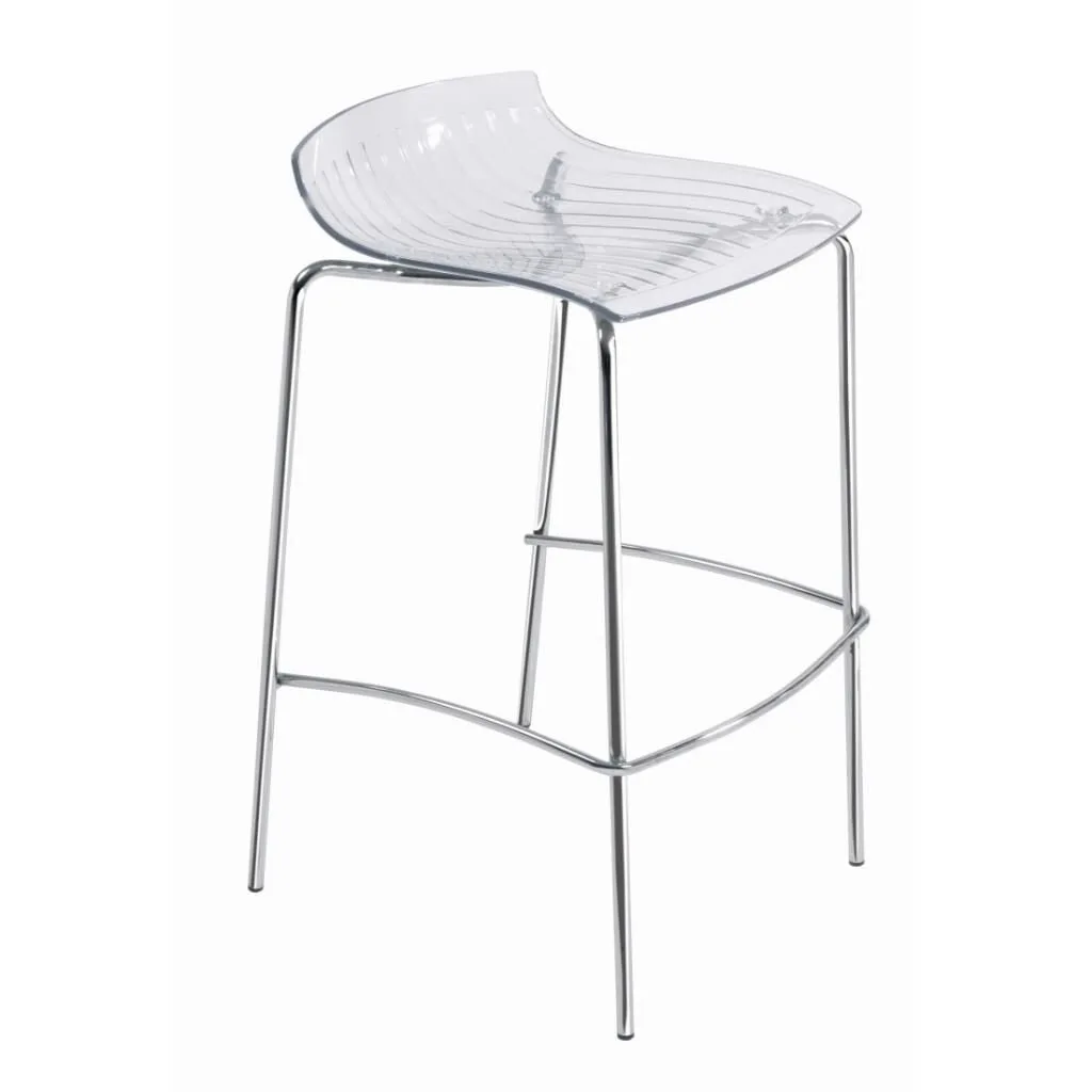 X-treme BSS Clear Transparent - Chrome-Plated Bar Stool PPT1601