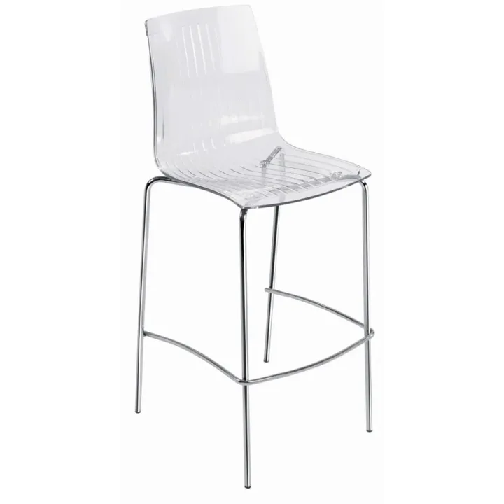 X-treme BSL Clear Transparent - White Bar Chair PPT1571