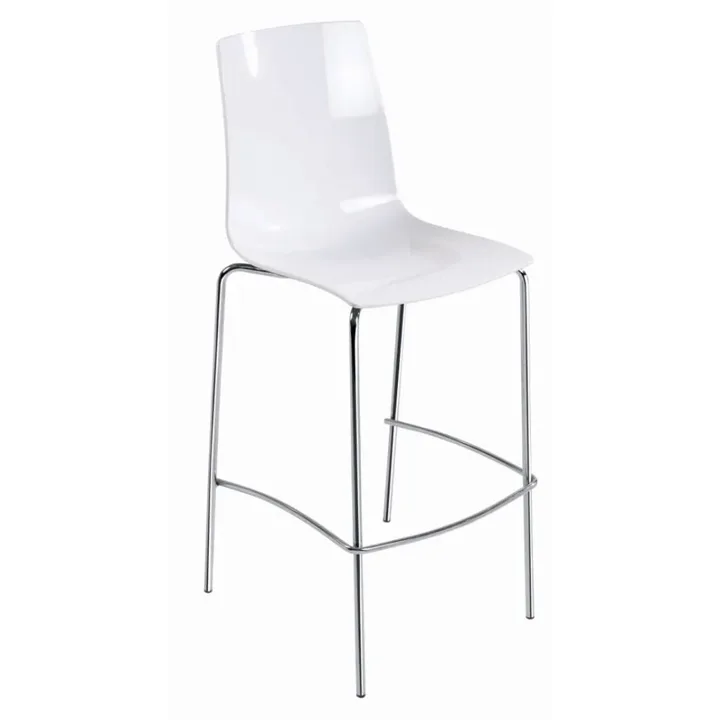 X-treme BSL Solid White - Chrome-Plated Bar Chair PPT1572
