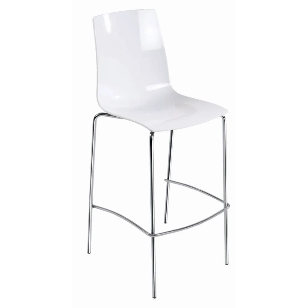 X-treme BSL Solid White - Chrome-Plated Bar Chair PPT1572