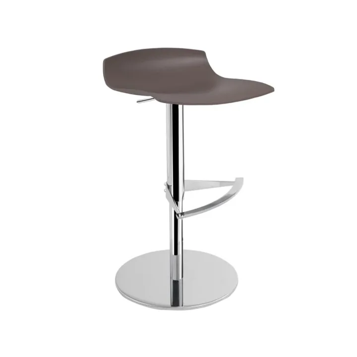 X-treme B Pro Ash Brown - Chrome-Plated Gas-Lift Metal-Leg Bar Chair PPT1562