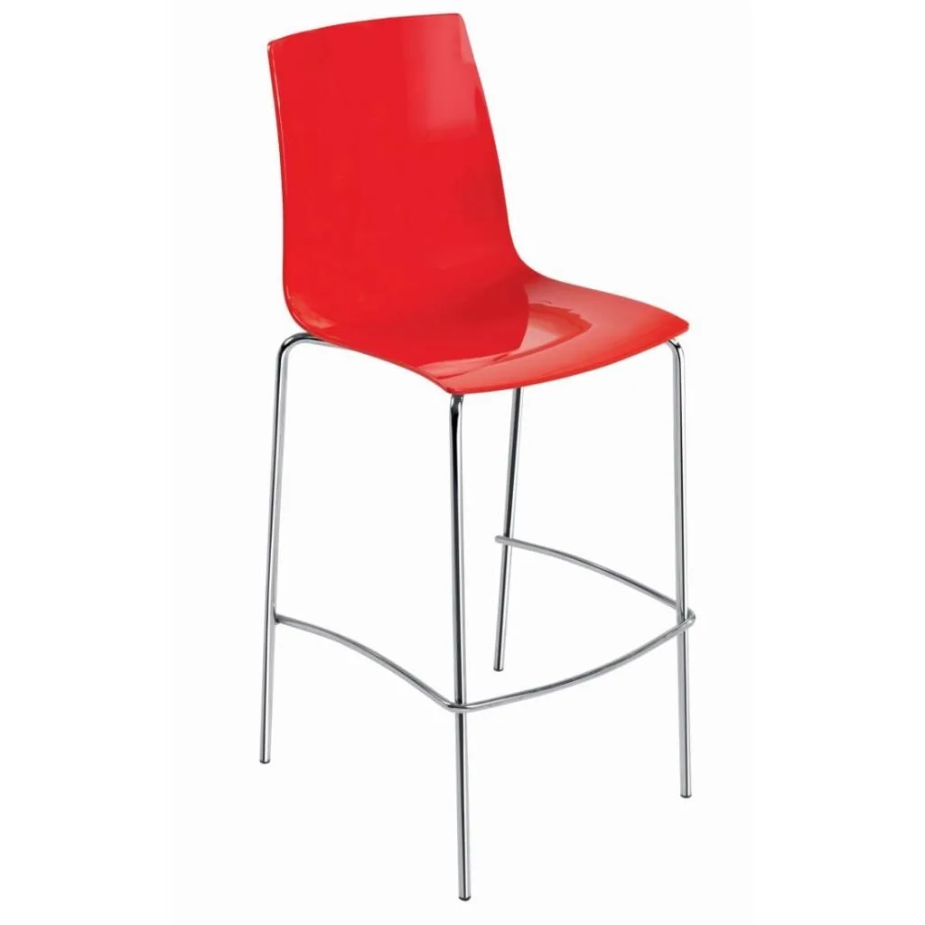X-treme BSL Solid Red - Chrome-Plated Bar Chair PPT1569
