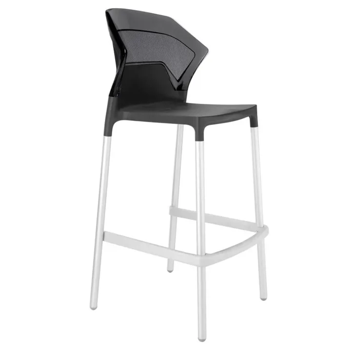 Ego-S Bar Transparent Smoke - Anthracite Bar Chair PPT1519
