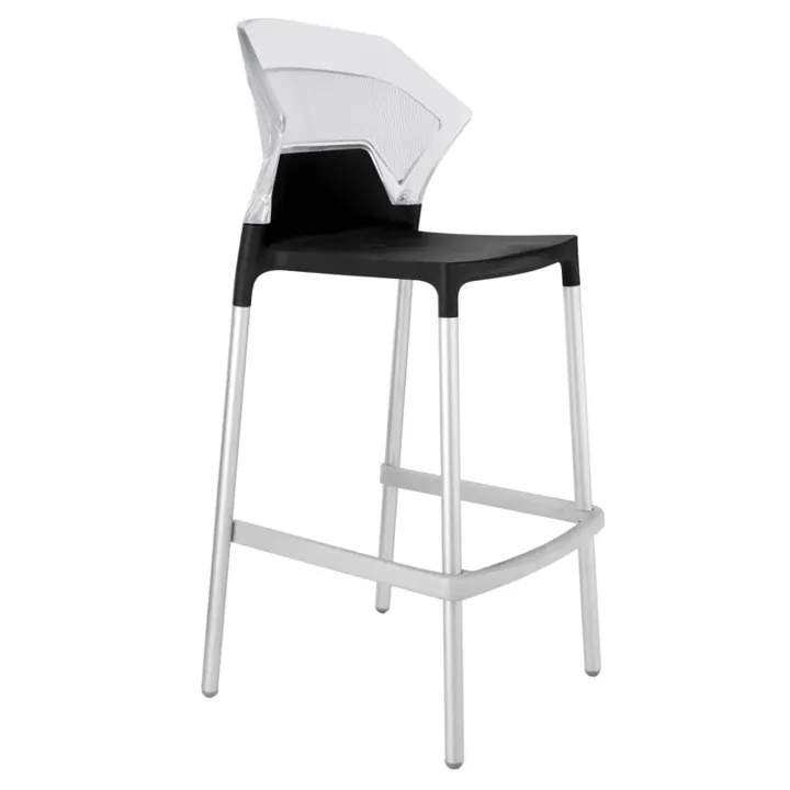 Ego-S Bar Transparent Clear - Anthracite Bar Chair PPT1518