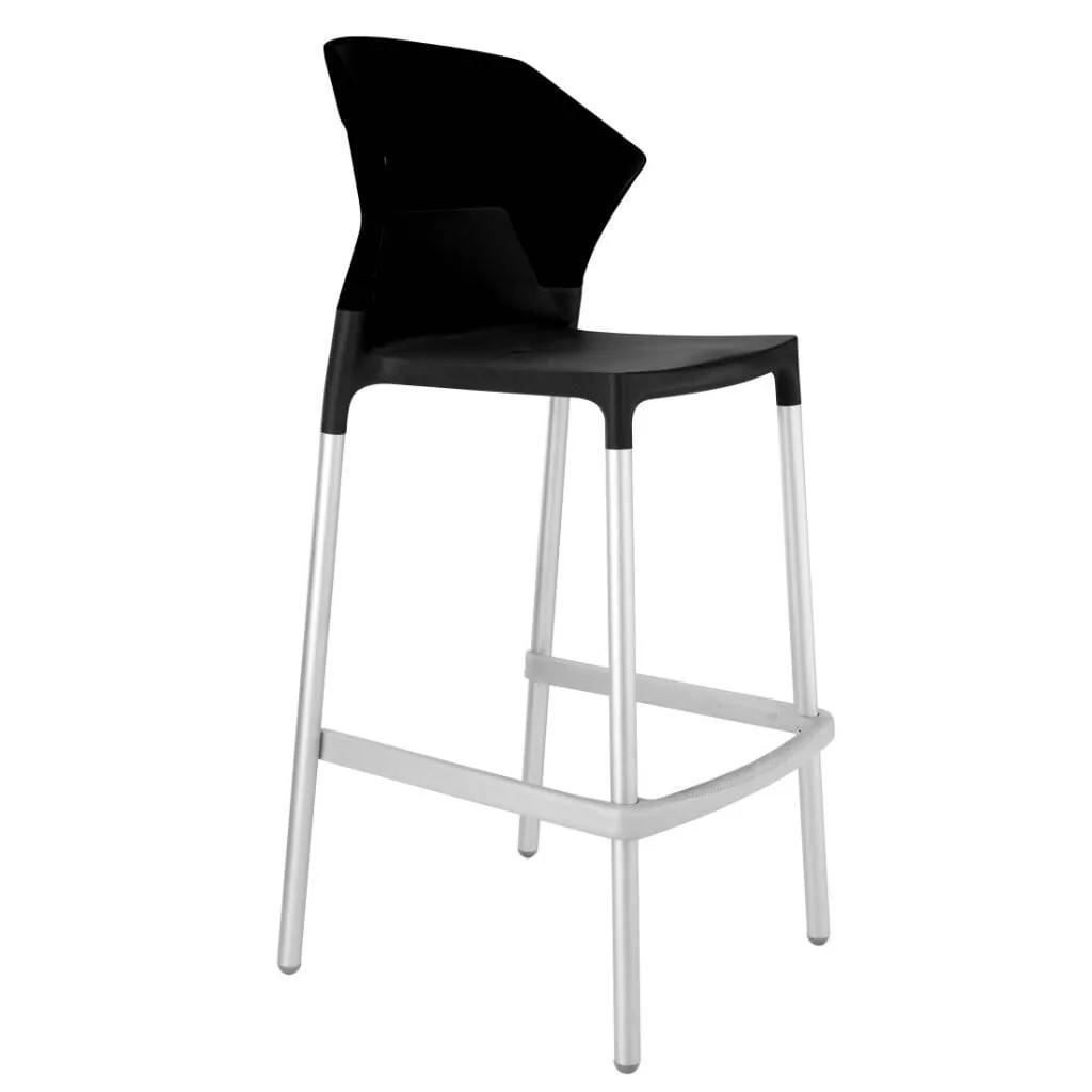 Ego-S Bar Solid Black - Black Bar Chair PPT1515