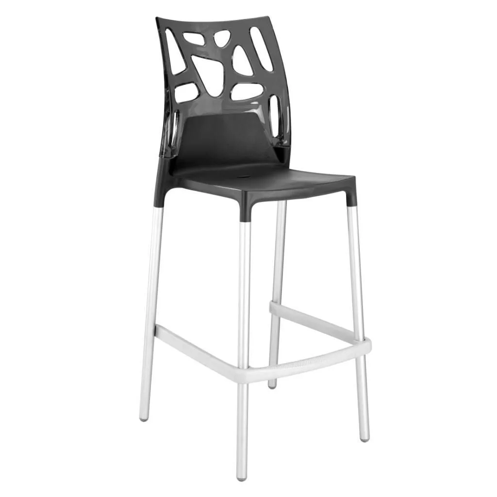Ego-Rock Bar Transparent Smoke - Anthracite Bar Chair PPT1510