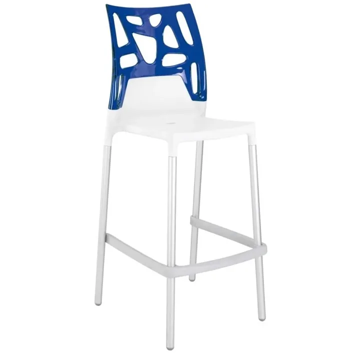 Ego-Rock Bar Transparent Blue - White Bar Chair PPT1505