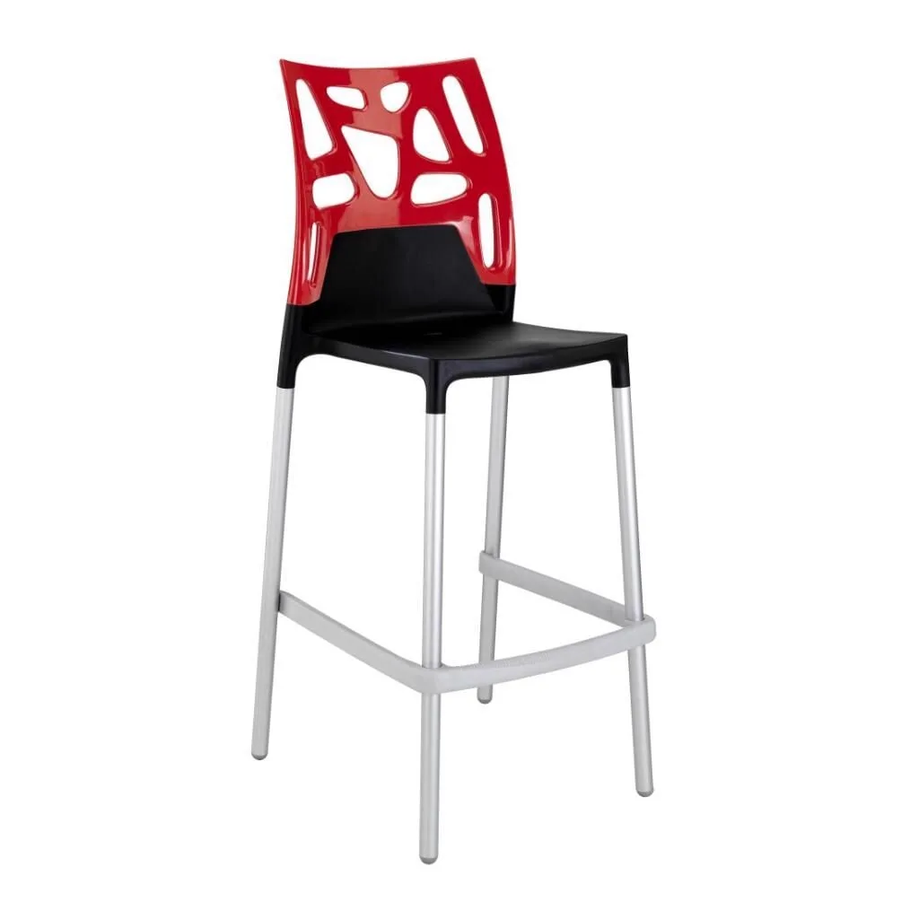 Ego-Rock Bar Solid Red - Black Bar Chair PPT1503