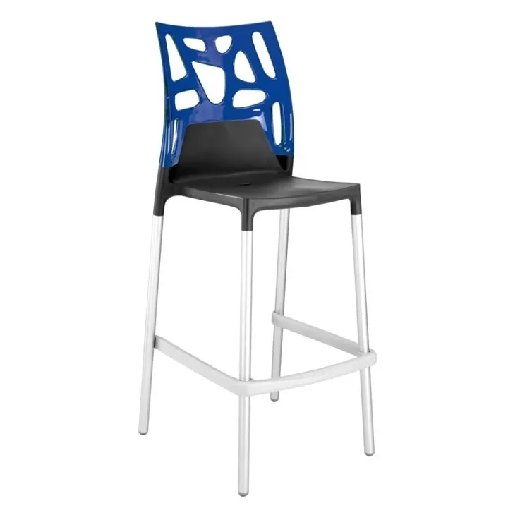 Ego-Rock Bar Transparent Blue - Anthracite Bar Chair PPT1494