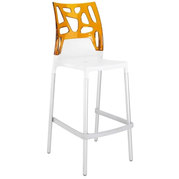 Ego-Rock Bar Orange Transparent - White Bar Chair PPT1488