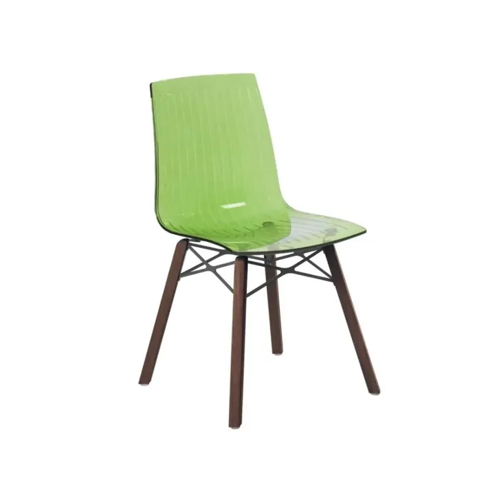 Sedia da cucina X-treme S Wox (iroko) verde trasparente - legno di iroko PPT1427