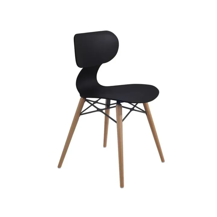 Yugo-S Wox (Beech) Black - Beech Wood Kitchen Chair PPT1459