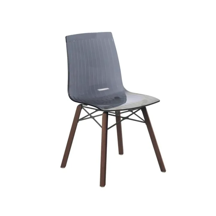 Chaise de cuisine X-treme S wox (iroko) fumée transparente - bois d'iroko PPT1426