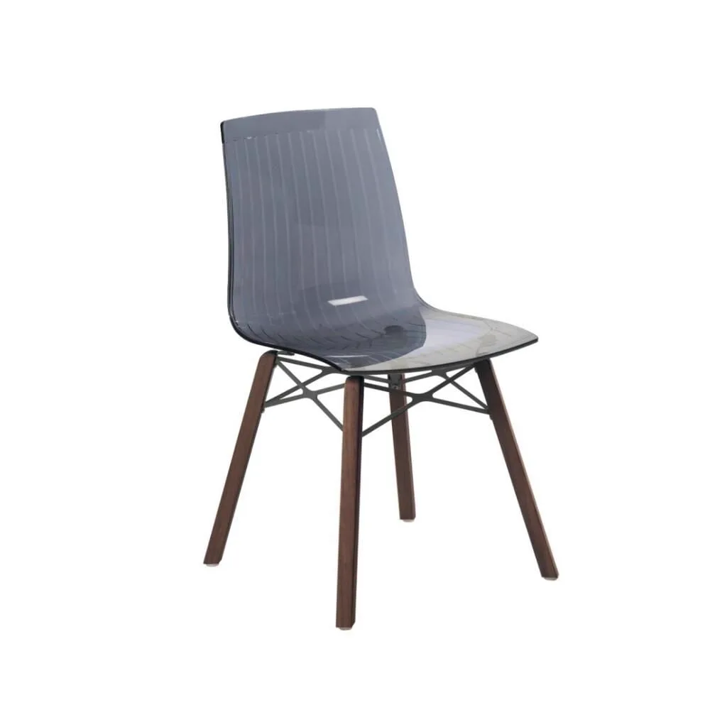 Chaise de cuisine X-treme S wox (iroko) fumée transparente - bois d'iroko PPT1426