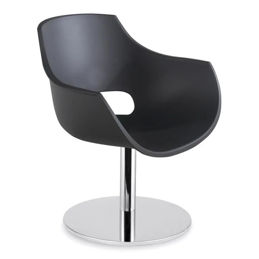 Opal-M Pro Anthracite - Chrome-Plated Kitchen Chair PPT1344