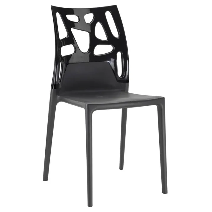 Ego-Rock Solid Black - Anthracite Kitchen Chair PPT1066