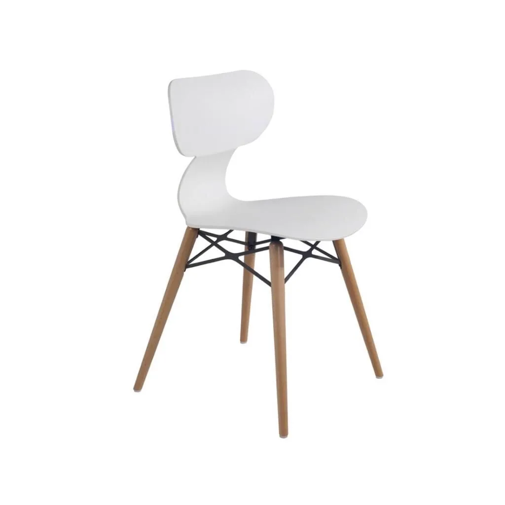 Yugo-S Wox (Beech) White - Beech Wood Kitchen Chair PPT1461
