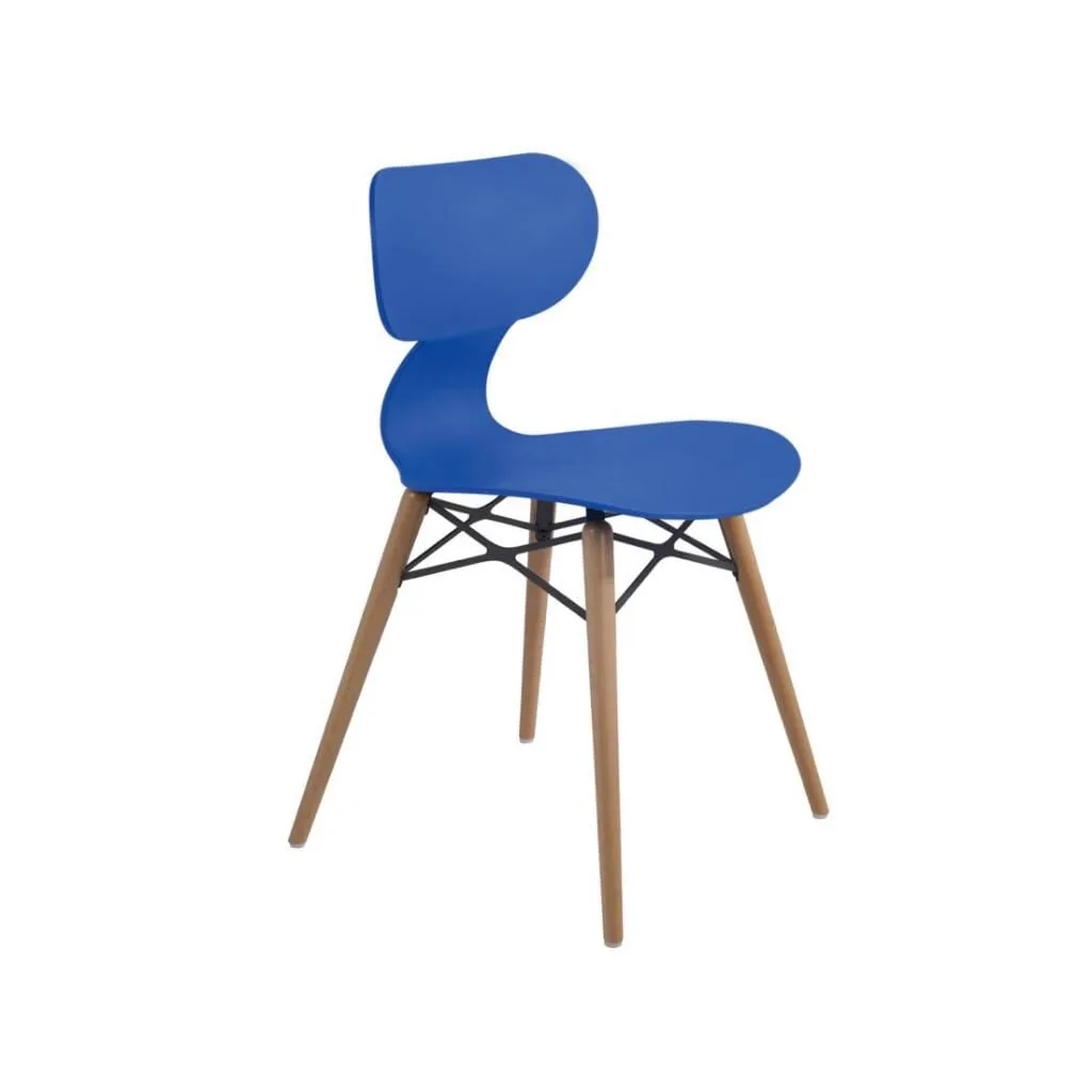 Yugo-S Wox (Beech) Reflex Blue - Beech Wood Kitchen Chair PPT1464