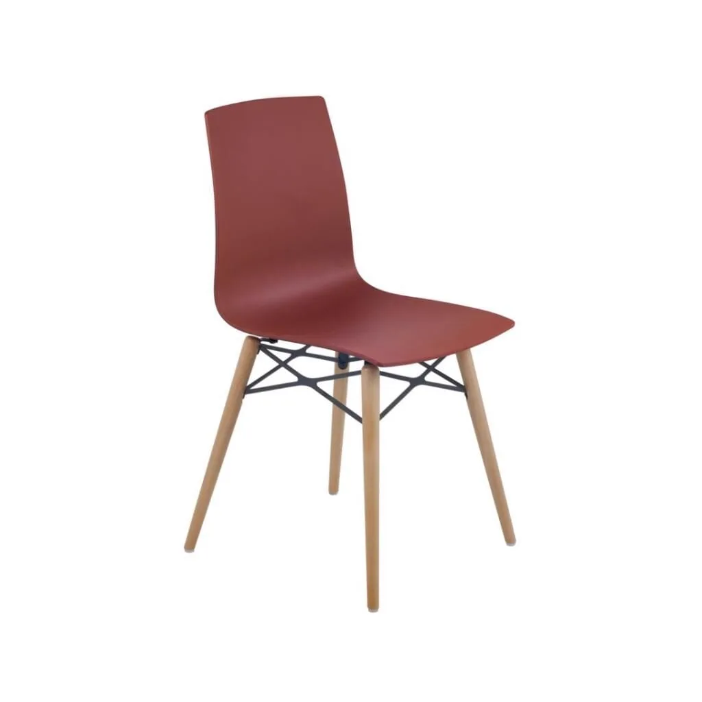 X-treme S Wox Pro (Beech) Dark Red - Beech Wood Kitchen Chair PPT1447