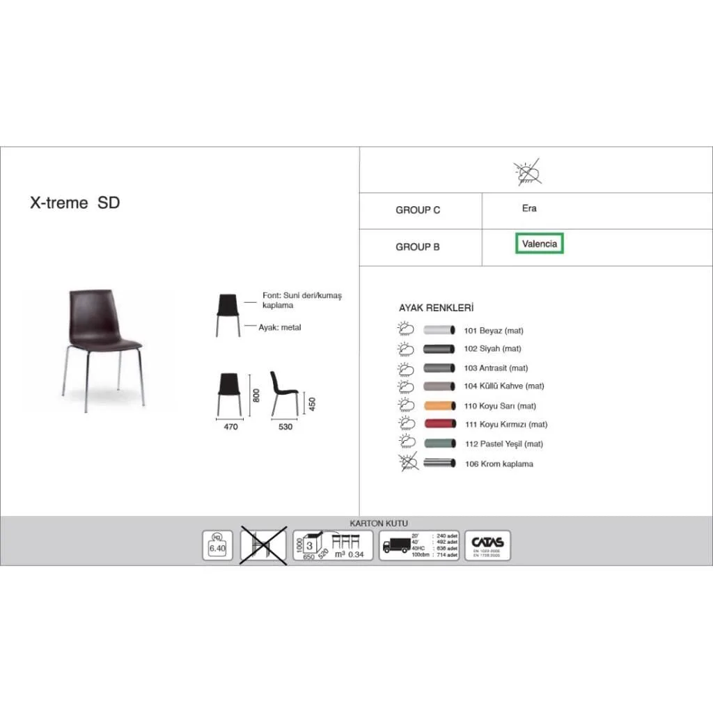 X-treme SD Black Faux Leather - Chrome-Plated Kitchen Chair PPT1450