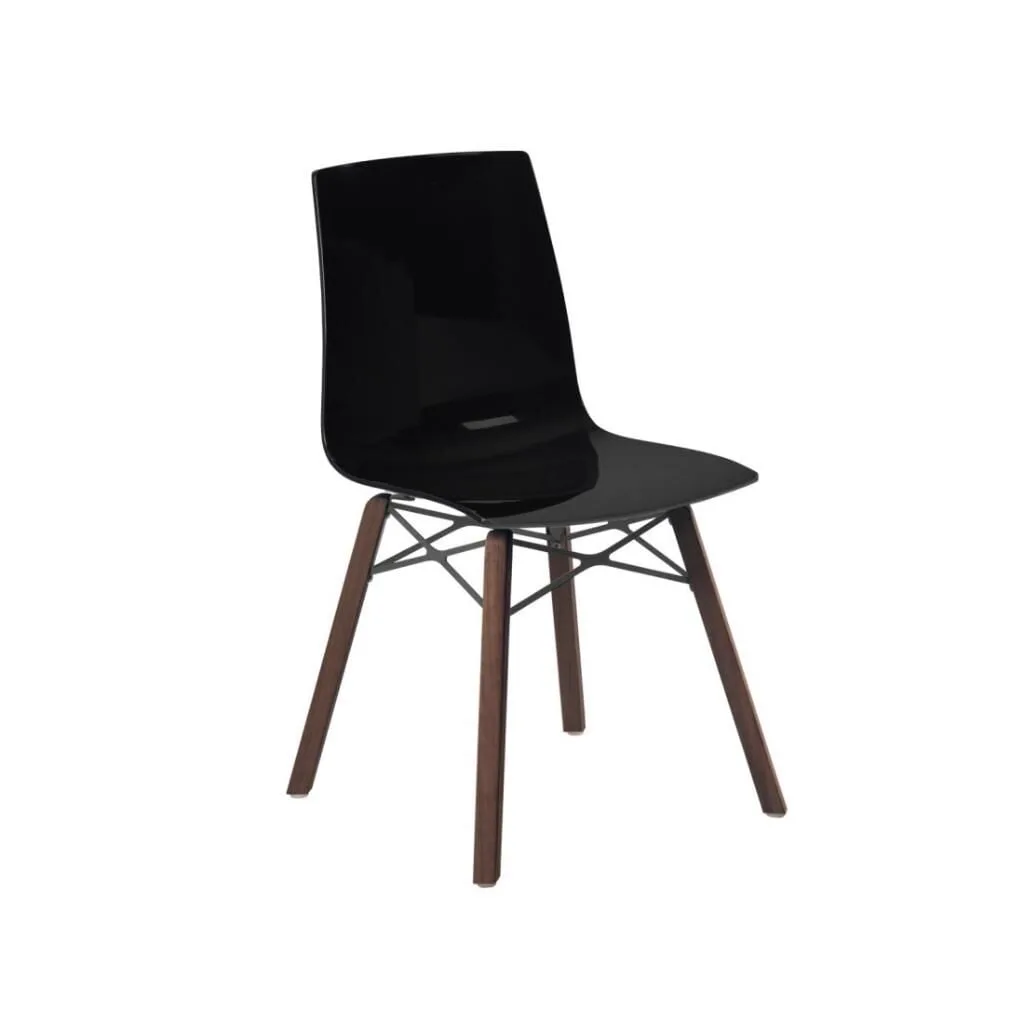 X-treme S Wox (Iroko) Solid Black - Iroko Wood Kitchen Chair PPT1429