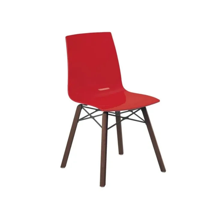 X-treme S Wox (Iroko) Solid Red - Iroko Wood Kitchen Chair PPT1432