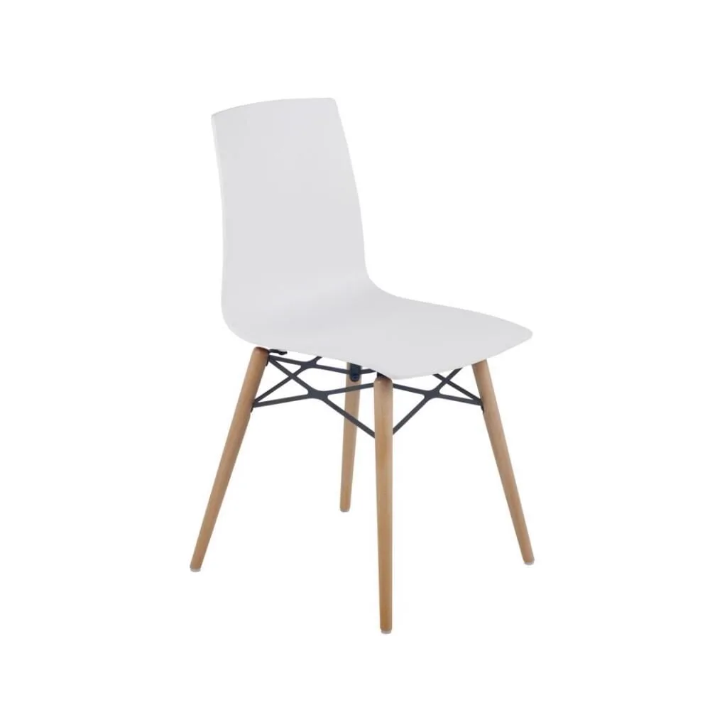 X-treme S Wox Pro (Beech) White - Beech Wood Kitchen Chair PPT1442
