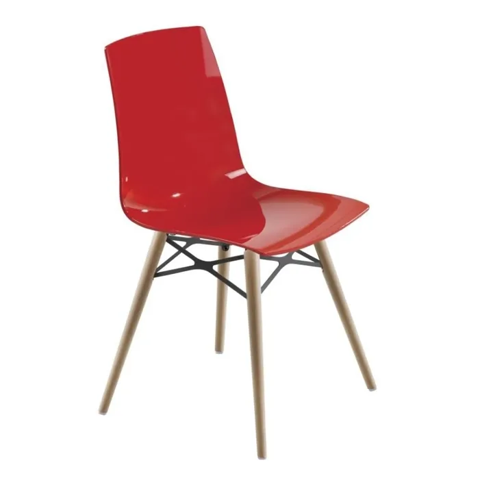 X-treme S Wox (Beech) Solid Red - Beech Wood Kitchen Chair PPT1434