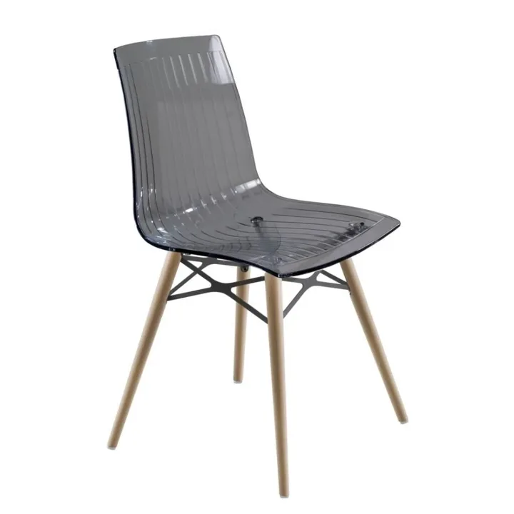X-treme S Wox (Beech) Beech Wood - Transparent Smoke Kitchen Chair PPT1436