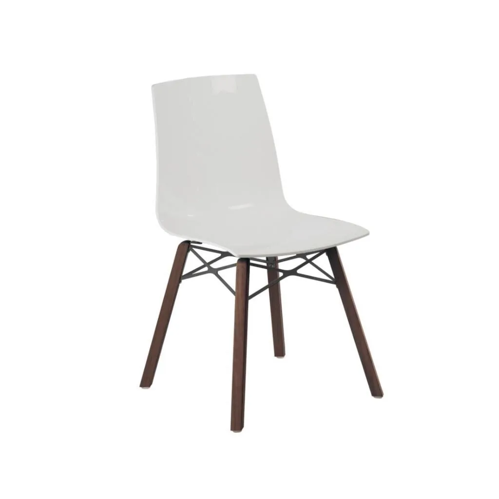 X-treme S Wox (Iroko) Solid White - Iroko Wood Kitchen Chair PPT1428