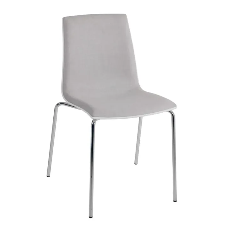 X-treme S Pro Soft White - Chrome-Plated Kitchen Chair PPT1421