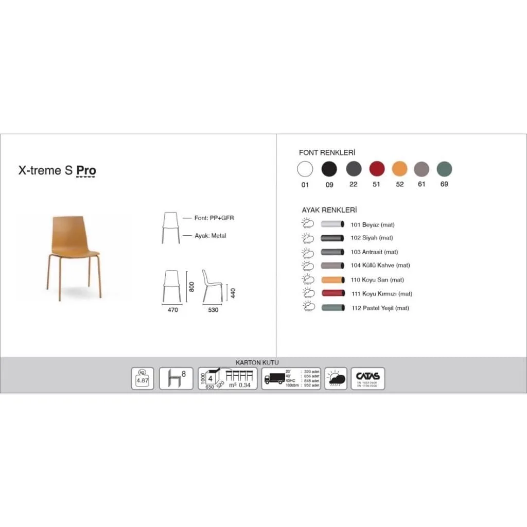X-treme S Pro Anthracite - Anthracite Kitchen Chair PPT1416