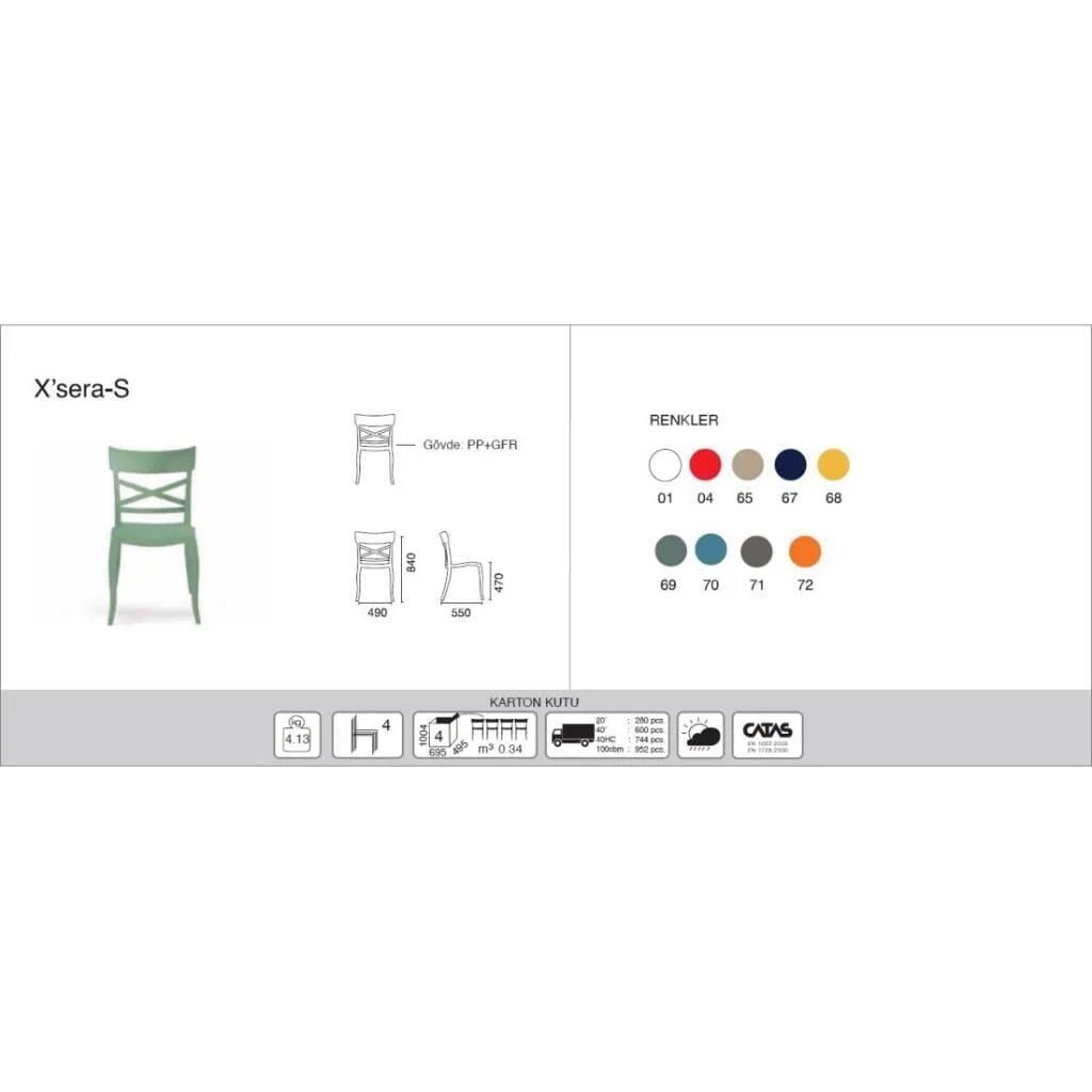 X'Sera-S Sand Beige Kitchen Chair PPT1397