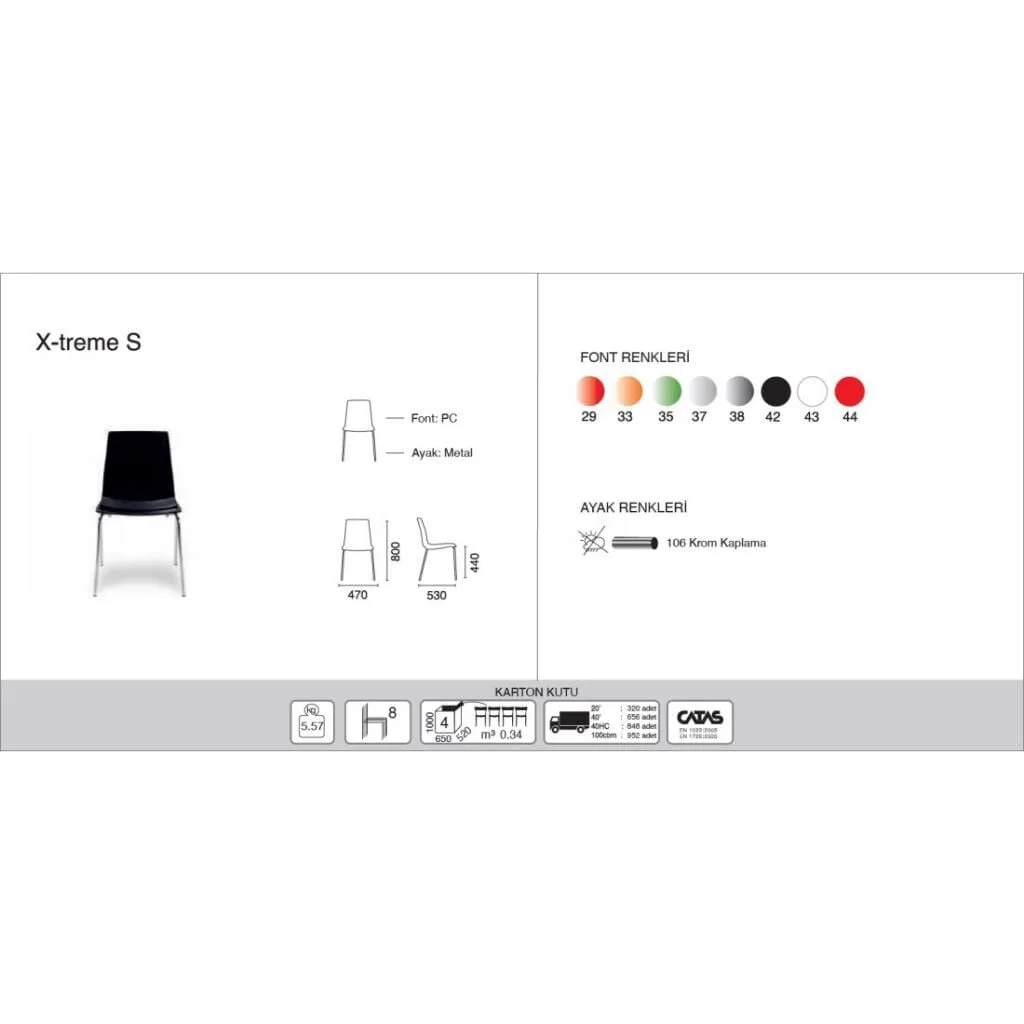 X-treme S Transparent Orange - Chrome-Plated Kitchen Chair PPT1407