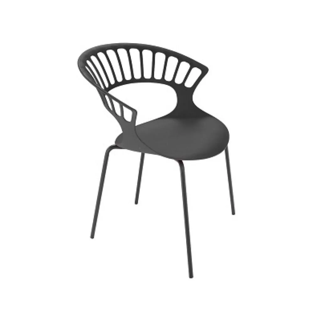 Tiara Anthracite - Black Kitchen Chair with Arms PPT1368